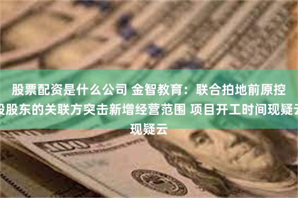 股票配资是什么公司 金智教育：联合拍地前原控股股东的关联方突击新增经营范围 项目开工时间现疑云