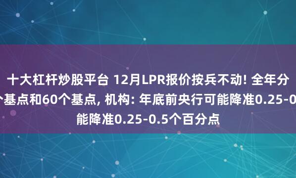 十大杠杆炒股平台 12月LPR报价按兵不动! 全年分别下降3